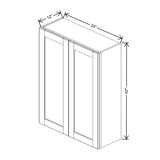 Mahogany 33" Wide × 42" High Wall Cabinet - J&K Cabinetry