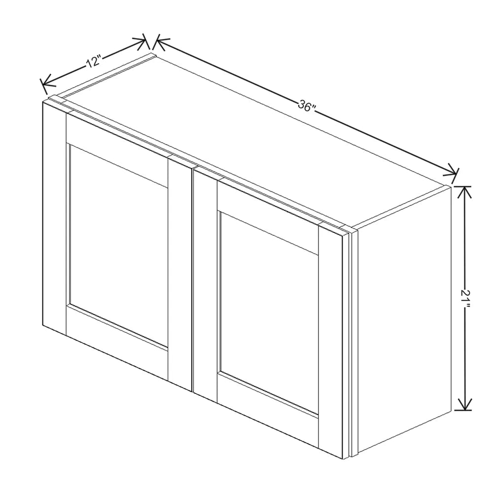 Mahogany " Wide × " High Wall Cabinet - J&K Cabinetry