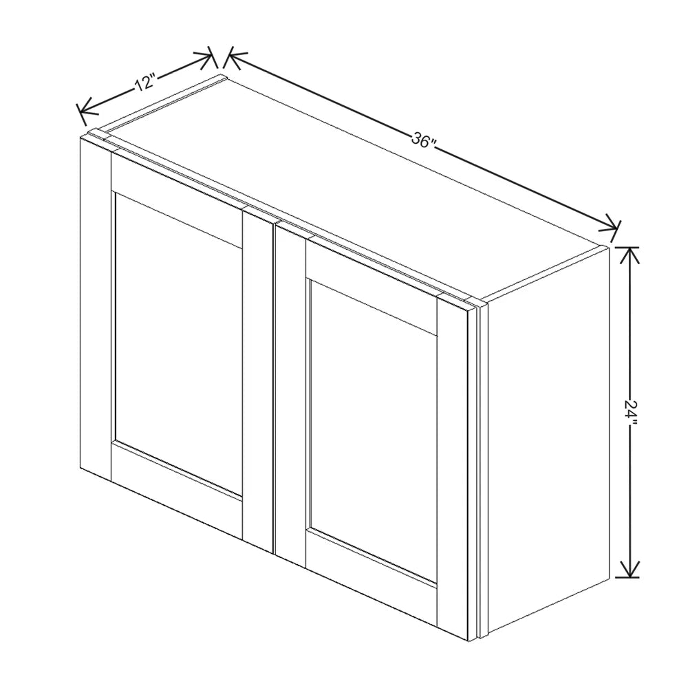 Mahogany " Wide × " High Wall Cabinet - J&K Cabinetry
