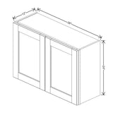 Charcoal " Wide × " High Wall Cabinet - J&K Cabinetry