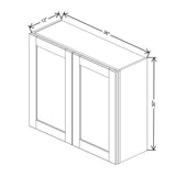 Dove 36" Wide × 30" High Wall Cabinet - J&K Cabinetry
