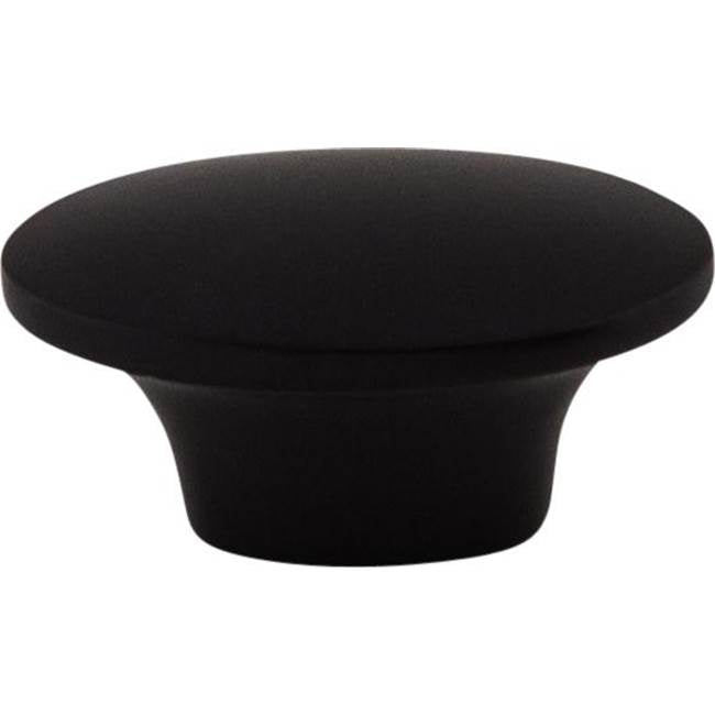 Top Knobs M1233 Oval Knob 1 1/2" - Flat Black