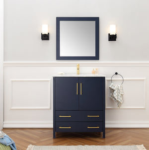 Legion Furniture 30" SOLID WOOD SINK VANITY WITH MIRROR-NO FAUCET  WA7930-B