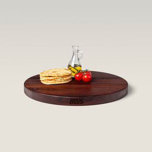 John Boos WAL-R18 Large Walnut Wood Cutting Board for Kitchen Prep 18 Inches Diameter, 1.5 Thick Reversible End Grain Round Charcuterie Block 18DIAX1.5 WAL-EDGE GR-REV-BRANDED