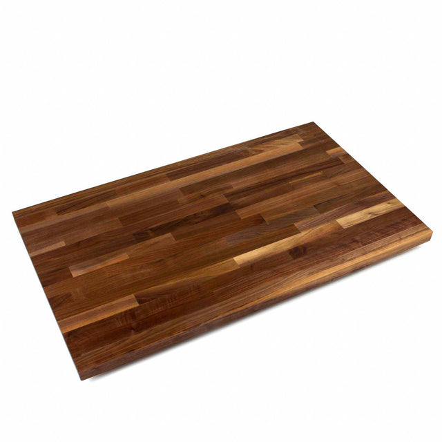 John Boos WALKCT-BL1225-O 1.5" Thick 12 x 25 Inch Blended Walnut Solid Wood Space Saving Countertop Island Charcuterie Board Butcher Chopping Block