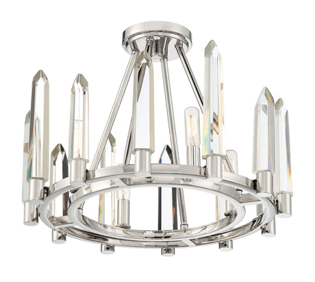 Watson 4 Light Polished Nickel Semi Flush Mount WAT-B2004-PN