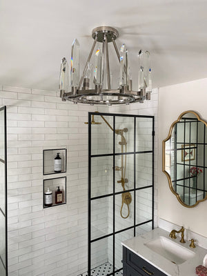 Watson 4 Light Polished Nickel Semi Flush Mount WAT-B2004-PN
