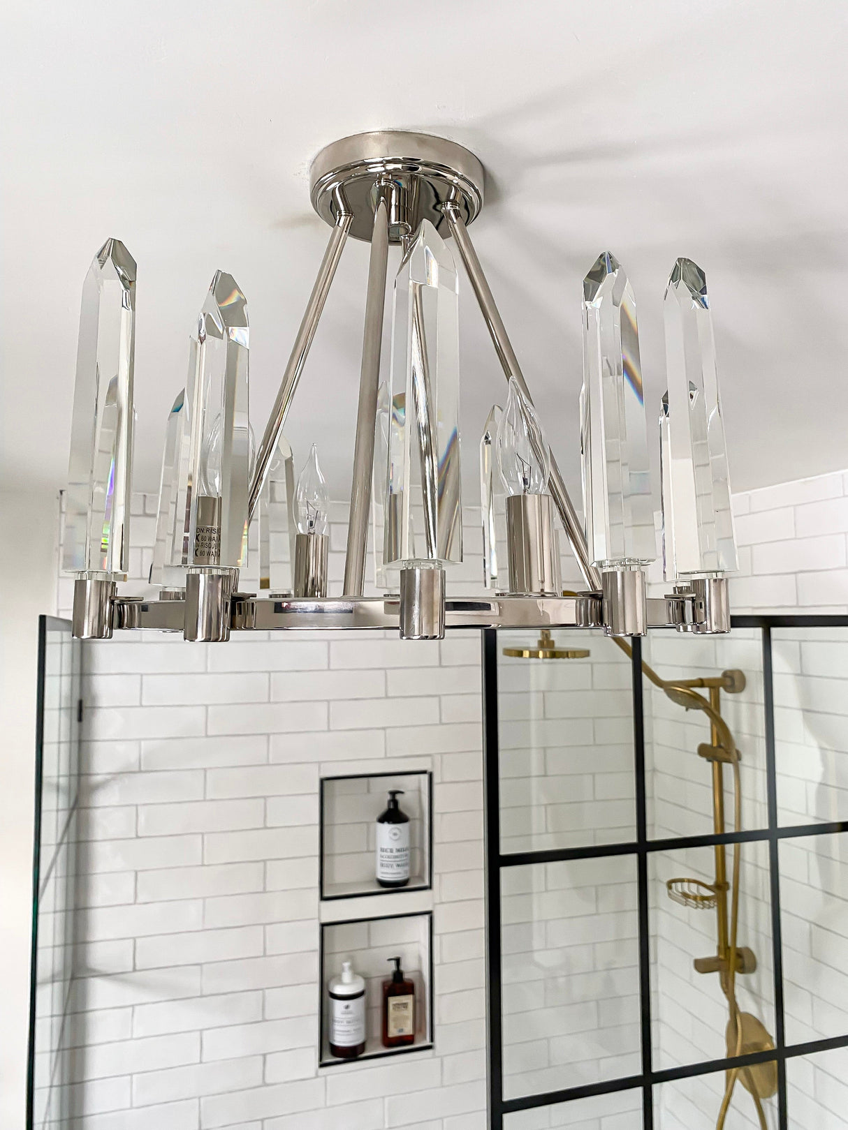 Watson 4 Light Polished Nickel Semi Flush Mount WAT-B2004-PN