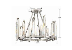 Watson 4 Light Polished Nickel Semi Flush Mount WAT-B2004-PN