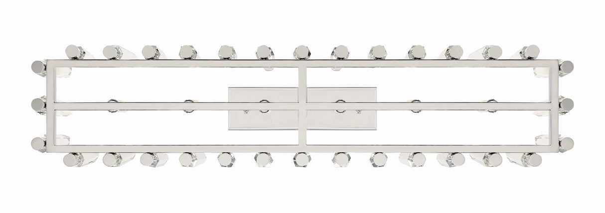 Watson 6 Light Polished Nickel Linear Chandelier WAT-B2006-PN