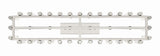 Watson 6 Light Polished Nickel Linear Chandelier WAT-B2006-PN