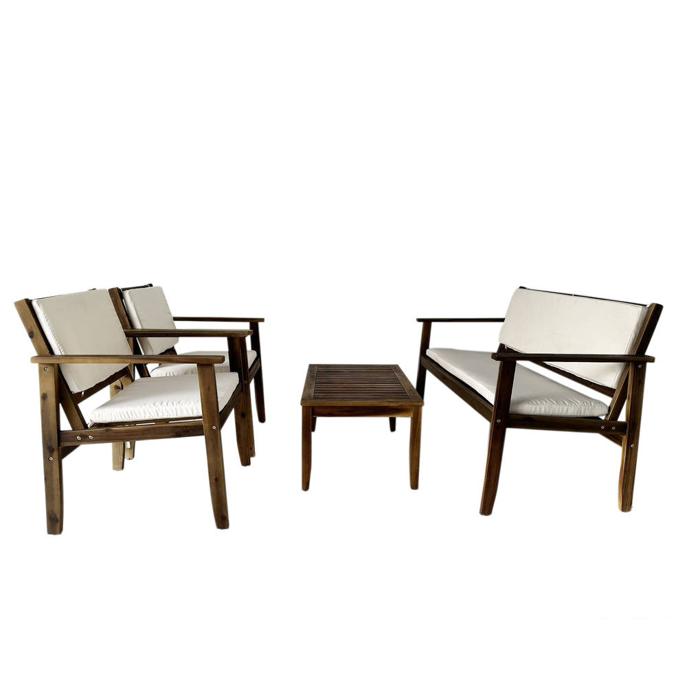 Legion Furniture TWO CHAIRS, ONE BENCH AND TABLE SET LF-OD-SET OF FOUR