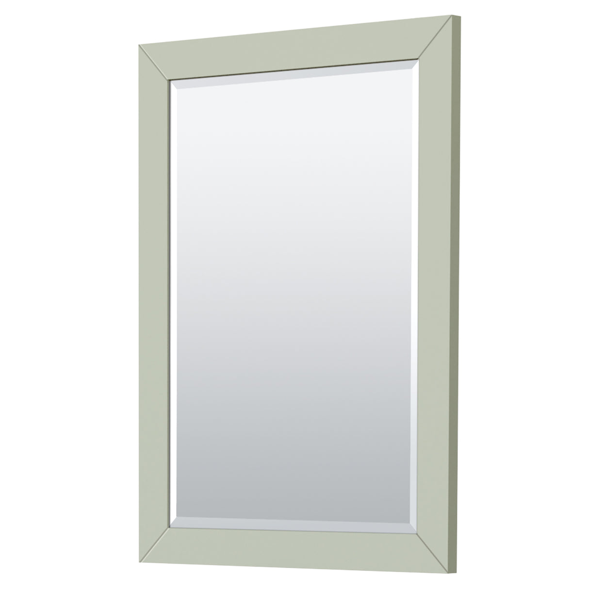 Icon 30 Inch Single Bathroom Vanity in Light Green No Countertop No Sink Brushed Nickel Trim 24 Inch Mirror