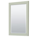 Icon 30 Inch Single Bathroom Vanity in Light Green No Countertop No Sink Brushed Nickel Trim 24 Inch Mirror