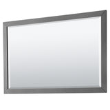 Icon 66 Inch Double Bathroom Vanity in Dark Gray No Countertop No Sink Brushed Nickel Trim 58 Inch Mirror