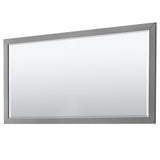 Icon 72 Inch Double Bathroom Vanity in Dark Gray No Countertop No Sink Matte Black Trim 70 Inch Mirror