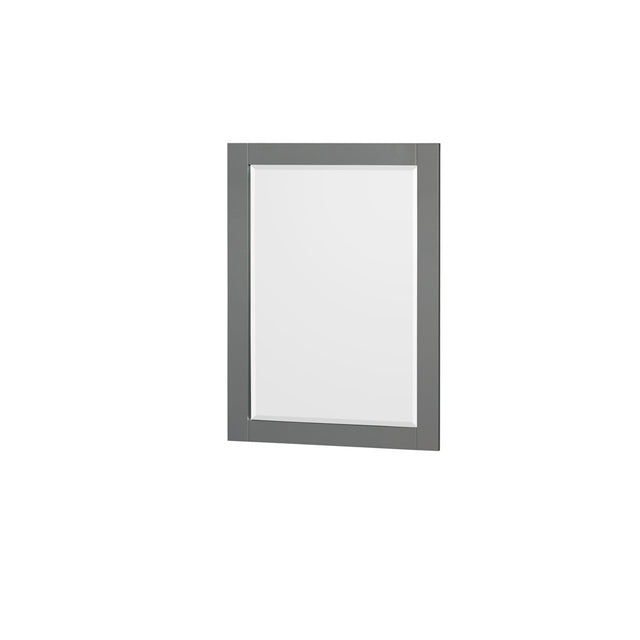 Sheffield 48 Inch Single Bathroom Vanity in Dark Gray White Cultured Marble Countertop Undermount Square Sink 24 Inch Mirror