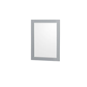 Sheffield 36 Inch Single Bathroom Vanity in Gray No Countertop No Sink and 24 Inch Mirror