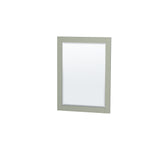 Sheffield 30 inch Single Bathroom Vanity in Light Green White Cultured Marble Countertop Undermount Square Sink Brushed Nickel Trim 24 inch Mirror