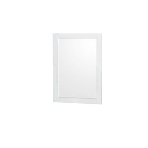 Sheffield 80 Inch Double Bathroom Vanity in White White Cultured Marble Countertop Undermount Square Sinks 24 Inch Mirrors