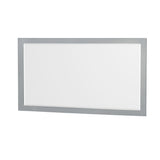 Sheffield 60 Inch Double Bathroom Vanity in Gray White Cultured Marble Countertop Undermount Square Sinks 58 Inch Mirror