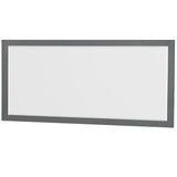 Sheffield 72 Inch Double Bathroom Vanity in Dark Gray No Countertop No Sink and 70 Inch Mirror