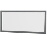 Sheffield 80 Inch Double Bathroom Vanity in Dark Gray White Cultured Marble Countertop Undermount Square Sinks 70 Inch Mirror