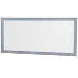 Sheffield 80 Inch Double Bathroom Vanity in Gray White Cultured Marble Countertop Undermount Square Sinks 70 Inch Mirror