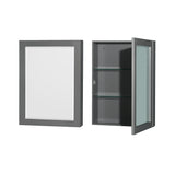 Sheffield 60 Inch Single Bathroom Vanity in Dark Gray White Carrara Marble Countertop Undermount Square Sink and Medicine Cabinet