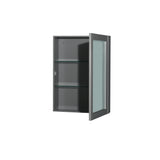 Sheffield 48 Inch Single Bathroom Vanity in Dark Gray No Countertop No Sink and Medicine Cabinet