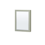 Sheffield 30 inch Single Bathroom Vanity in Light Green No Countertop No Sink Brushed Nickel Trim Medicine Cabinet