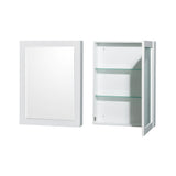 Sheffield 36 Inch Single Bathroom Vanity in White White Cultured Marble Countertop Undermount Square Sink Medicine Cabinet