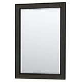 Deborah 30 Inch Single Bathroom Vanity in Dark Espresso No Countertop No Sink and 24 Inch Mirror