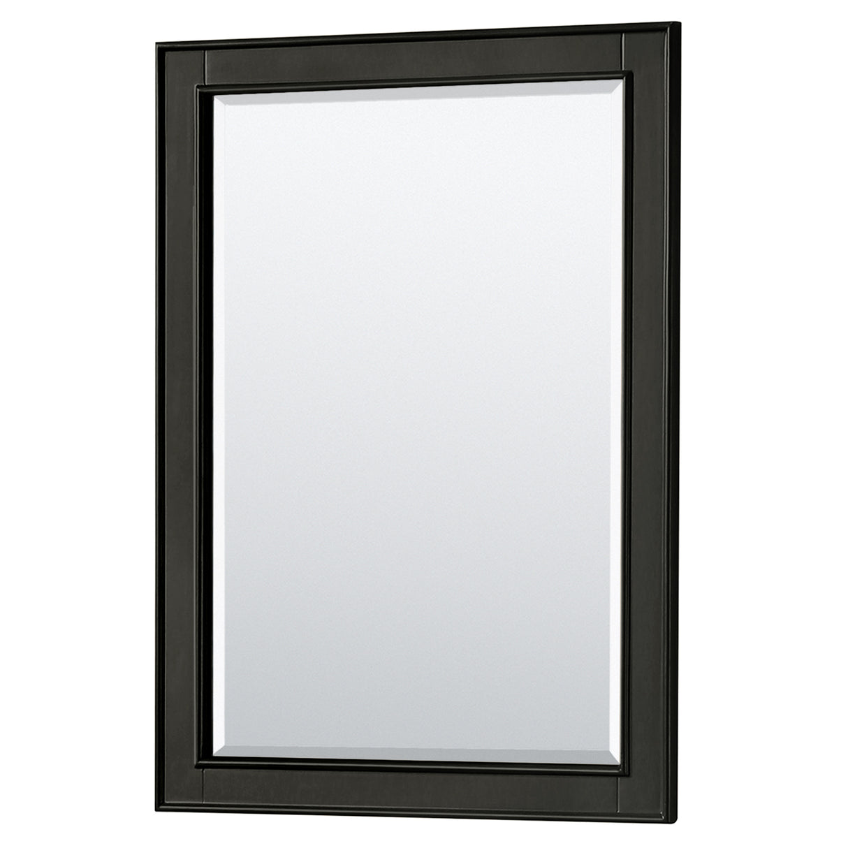 Deborah 36 Inch Single Bathroom Vanity in Dark Espresso White Carrara Marble Countertop Undermount Square Sink and 24 Inch Mirror