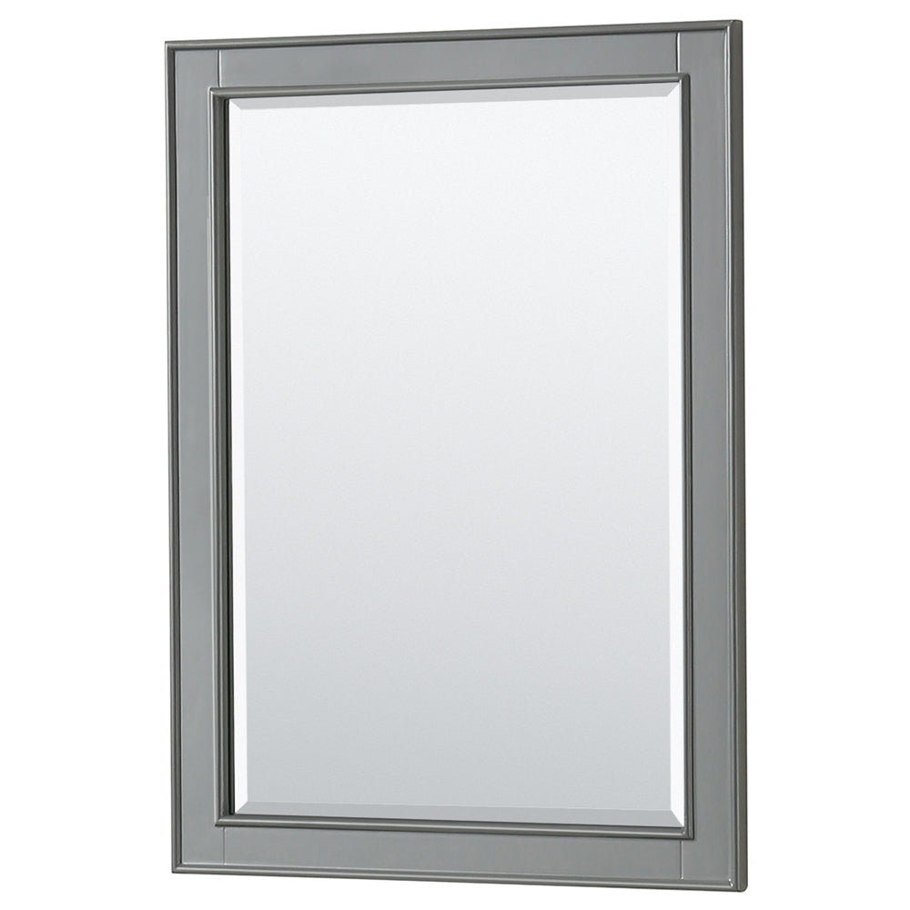 Deborah 80 Inch Double Bathroom Vanity in Dark Gray White Carrara Marble Countertop Undermount Square Sinks and 24 Inch Mirrors