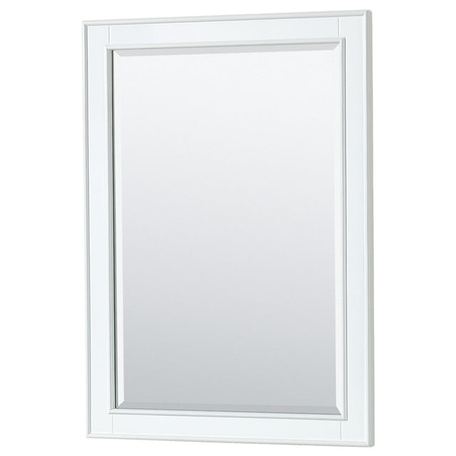 Deborah 72 Inch Double Bathroom Vanity in White White Cultured Marble Countertop Undermount Square Sinks 24 Inch Mirrors