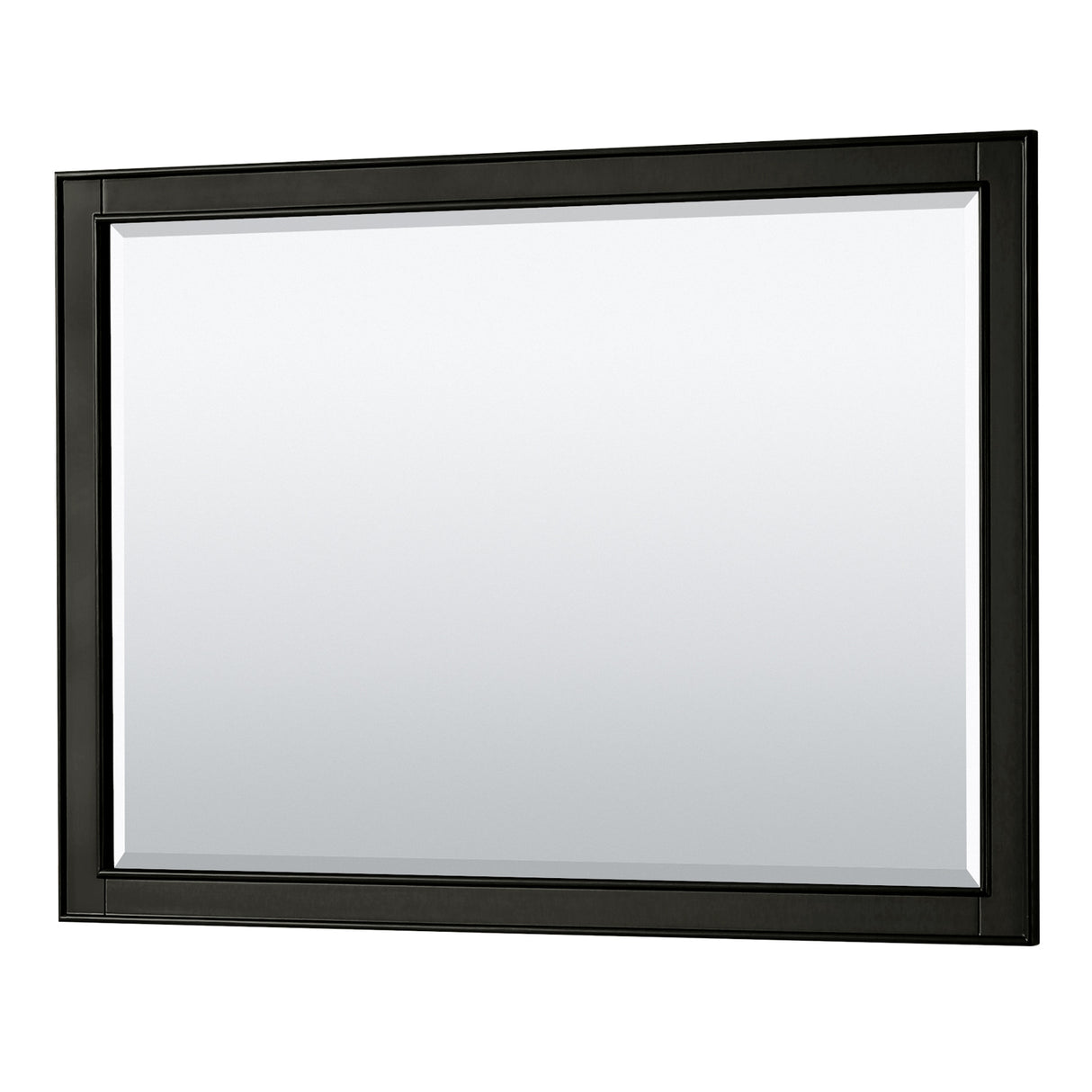 Deborah 48 Inch Single Bathroom Vanity in Dark Espresso White Carrara Marble Countertop Undermount Square Sink and 46 Inch Mirror