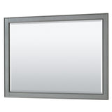 Deborah 48 Inch Single Bathroom Vanity in Dark Gray White Cultured Marble Countertop Undermount Square Sink 46 Inch Mirror