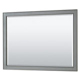 Deborah 48 Inch Single Bathroom Vanity in Dark Gray No Countertop No Sink and 46 Inch Mirror