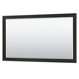 Deborah 60 Inch Single Bathroom Vanity in Dark Espresso No Countertop No Sink and 58 Inch Mirror