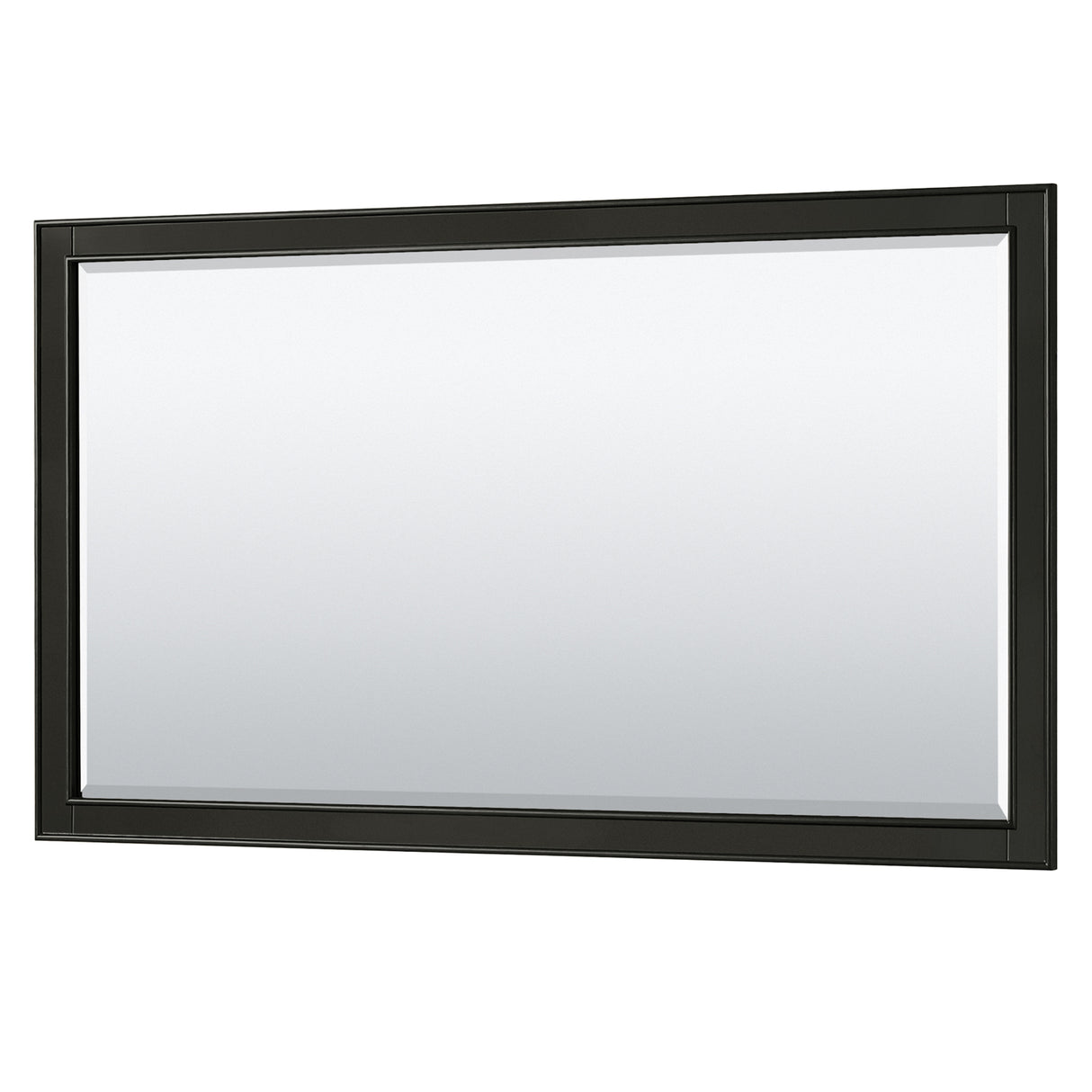 Deborah 60 Inch Double Bathroom Vanity in Dark Espresso White Carrara Marble Countertop Undermount Oval Sinks and 58 Inch Mirror