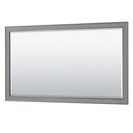 Deborah 60 Inch Single Bathroom Vanity in Dark Gray No Countertop No Sink Matte Black Trim 58 Inch Mirror