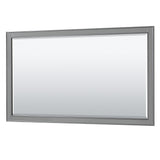 Deborah 60 Inch Single Bathroom Vanity in Dark Gray White Cultured Marble Countertop Undermount Square Sink 58 Inch Mirror