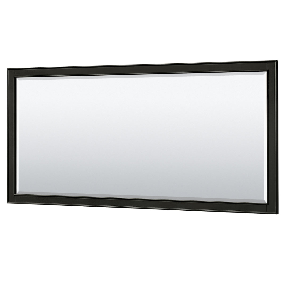 Deborah 80 Inch Double Bathroom Vanity in Dark Espresso White Carrara Marble Countertop Undermount Square Sinks and 70 Inch Mirror
