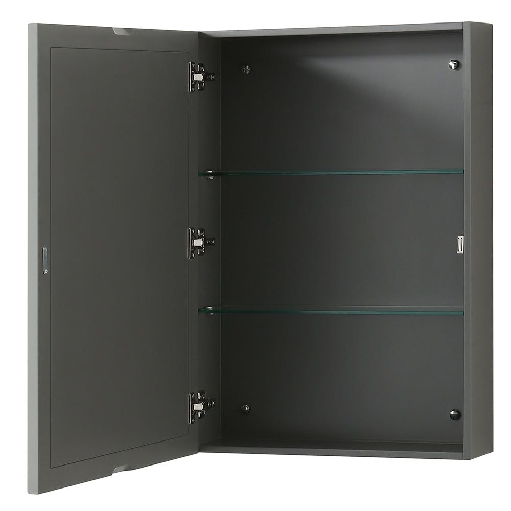 Deborah 30 Inch Single Bathroom Vanity in Dark Gray No Countertop No Sink and Medicine Cabinet