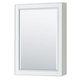 Deborah 30 Inch Single Bathroom Vanity in White No Countertop No Sink Matte Black Trim Medicine Cabinet