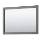 Avery 48 Inch Double Bathroom Vanity in Dark Gray White Carrara Marble Countertop Undermount Oval Sinks 46 Inch Mirror