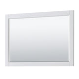 Avery 48 Inch Double Bathroom Vanity in White Carrara Cultured Marble Countertop Undermount Square Sinks 46 Inch Mirror