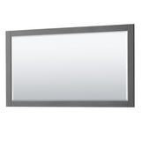 Avery 60 Inch Double Bathroom Vanity in Dark Gray White Carrara Marble Countertop Undermount Square Sinks and 58 Inch Mirror