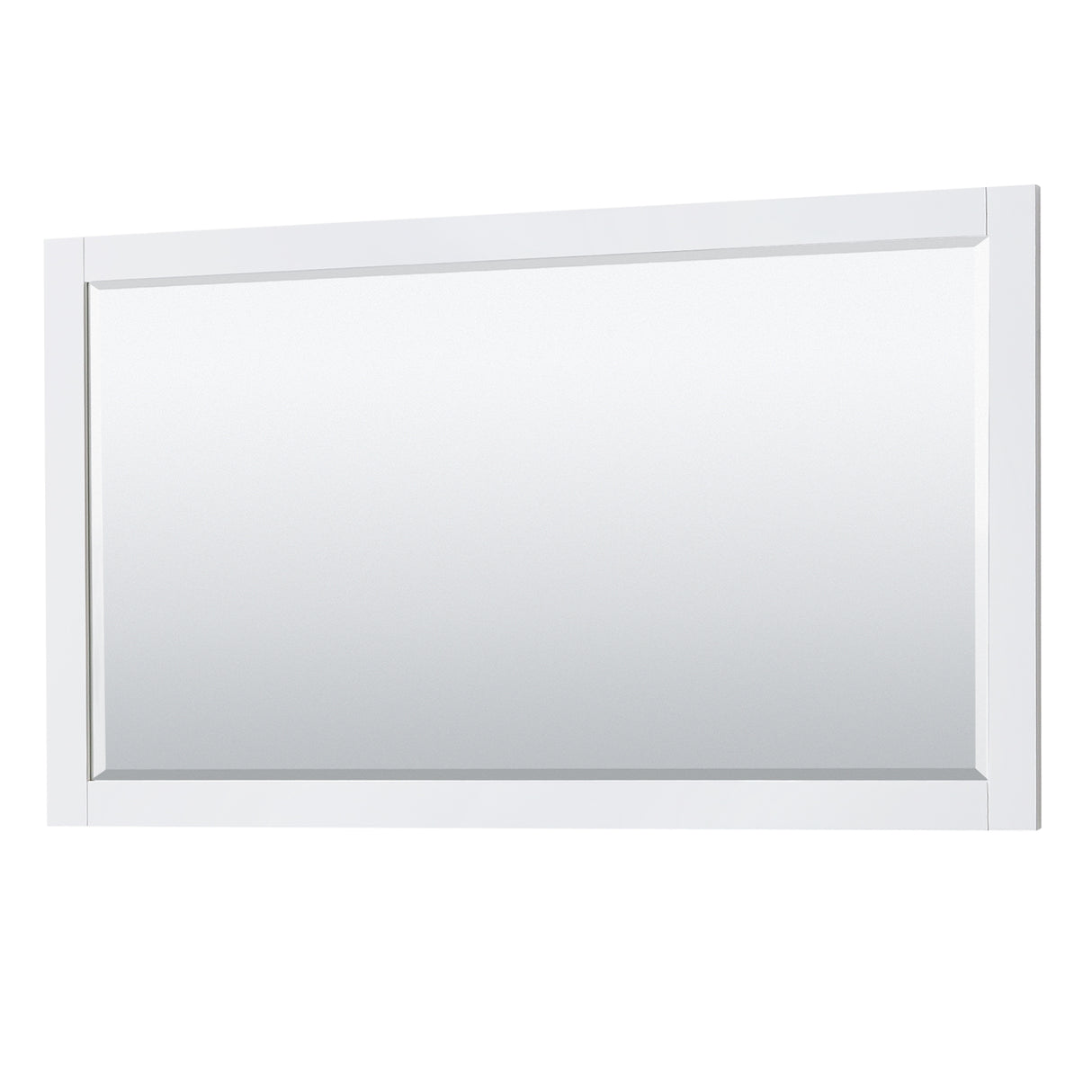 Avery 60 Inch Single Bathroom Vanity in White White Carrara Marble Countertop Undermount Square Sink 58 Inch Mirror Brushed Gold Trim